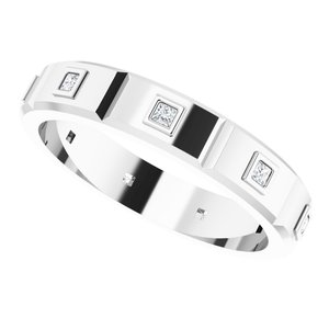 14K White 1/4 CTW Mens Natural Diamond Ring Size 12 - BN & CO JEWELRY