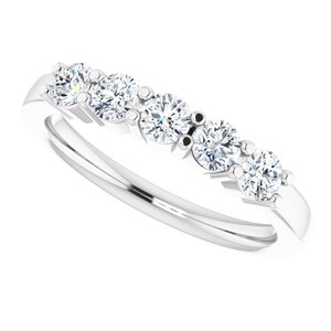 14K White 5/8 CTW Lab-Grown Diamond Anniversary Band - BN & CO JEWELRY