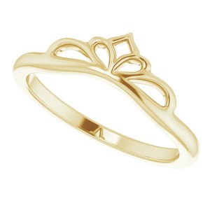 14K Yellow Stackable Crown Ring - BN & CO JEWELRY