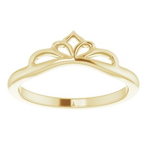 14K Yellow Stackable Crown Ring - BN & CO JEWELRY