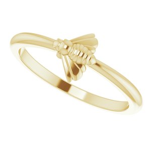 14K Yellow Stackable Bee Ring - BN & CO JEWELRY