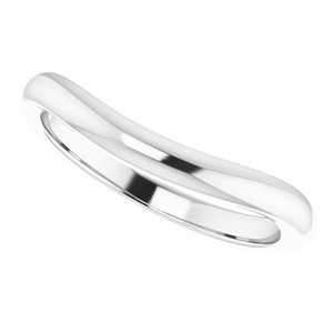 14K White Band for 8 x 6 mm Emerald Ring - BN & CO JEWELRY