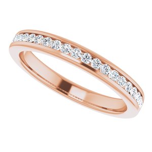 14K Rose 1/4 CTW Diamond Anniversary Band - BN & CO JEWELRY