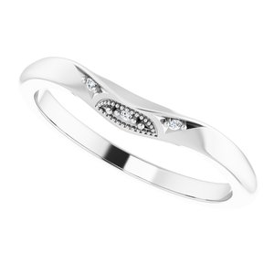 14K White .01 CTW Natural Diamond Matching Band - BN & CO JEWELRY