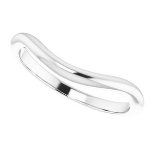 14K White 8 mm Round Wedding Band - BN & CO JEWELRY