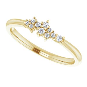14K Yellow .08 CTW Diamond Stackable Cluster Ring - BN & CO JEWELRY