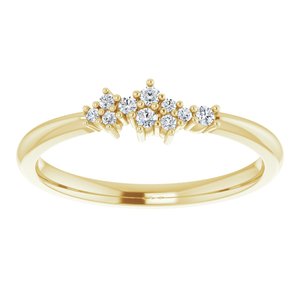14K Yellow .08 CTW Diamond Stackable Cluster Ring - BN & CO JEWELRY