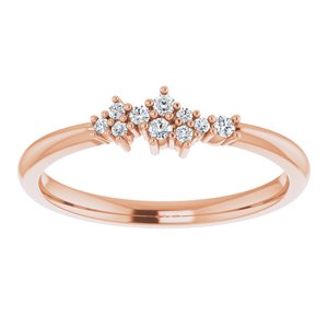 14K Rose .08 CTW Diamond Stackable Cluster Ring - BN & CO JEWELRY