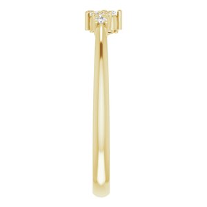14K Yellow .08 CTW Diamond Stackable Cluster Ring - BN & CO JEWELRY