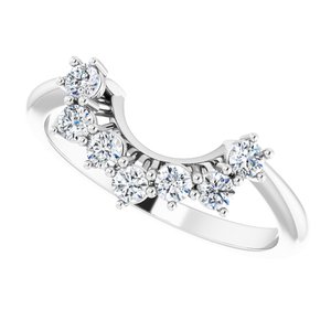 14K White 1/4 CTW Diamond Matching Band - BN & CO JEWELRY