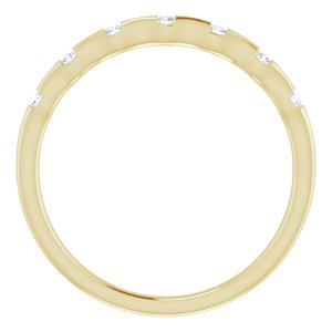 14K Yellow .06 CTW Diamond Stackable Ring - BN & CO JEWELRY