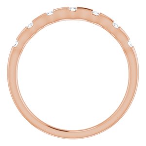 14K Rose .06 CTW Diamond Stackable Ring - BN & CO JEWELRY