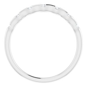 14K White .06 CTW Diamond Stackable Ring - BN & CO JEWELRY