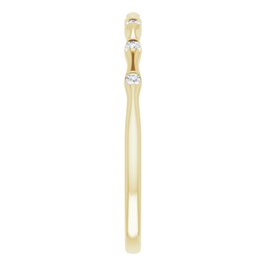 14K Yellow .06 CTW Diamond Stackable Ring - BN & CO JEWELRY