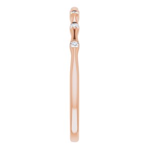 14K Rose .06 CTW Diamond Stackable Ring - BN & CO JEWELRY