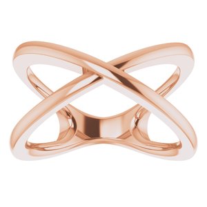 14K Rose Criss-Cross Ring Size 7 - BN & CO JEWELRY