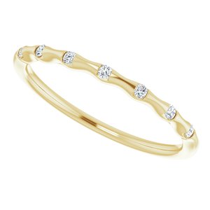 14K Yellow .06 CTW Diamond Stackable Ring - BN & CO JEWELRY