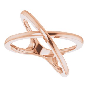 14K Rose Criss-Cross Ring Size 7 - BN & CO JEWELRY