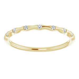 14K Yellow .06 CTW Diamond Stackable Ring - BN & CO JEWELRY