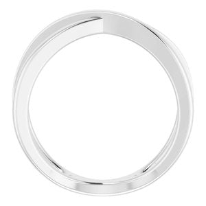 14K White Criss-Cross Ring Size 7 - BN & CO JEWELRY
