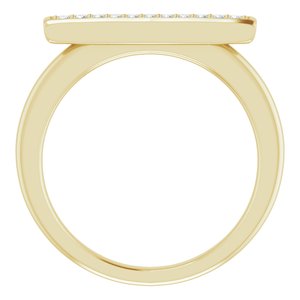 14K Yellow 1/10 CTW Natural Diamond Bar Ring - BN & CO JEWELRY