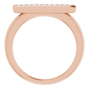 14K Rose 1/10 CTW Natural Diamond Bar Ring - BN & CO JEWELRY