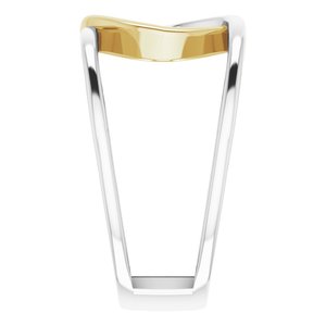 14K White & Yellow Interlocking Loop Ring - BN & CO JEWELRY