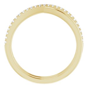 14K Yellow 1/8 CTW Natural Diamond Criss-Cross Ring - BN & CO JEWELRY