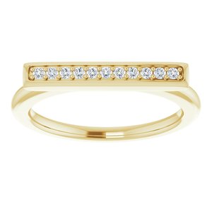 14K Yellow 1/10 CTW Natural Diamond Bar Ring - BN & CO JEWELRY