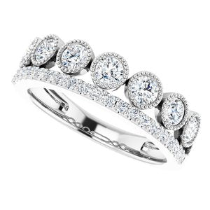 14K White 1 CTW Lab-Grown Diamond Ring - BN & CO JEWELRY