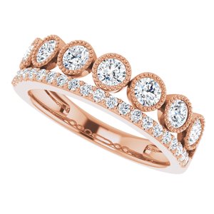 14K Rose 1 CTW Lab-Grown Diamond Ring - BN & CO JEWELRY