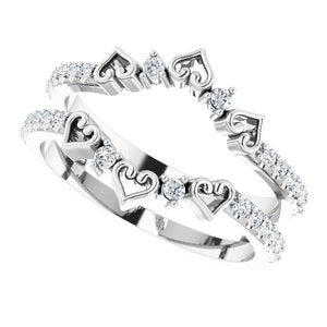 14K White 1/3 CTW Natural Diamond Accented Ring Guard - BN & CO JEWELRY