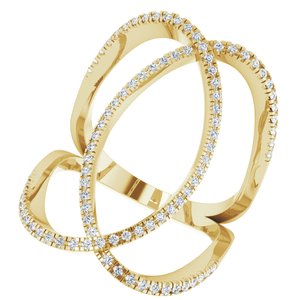 14K Yellow 3/8 CTW Natural Diamond Ring - BN & CO JEWELRY