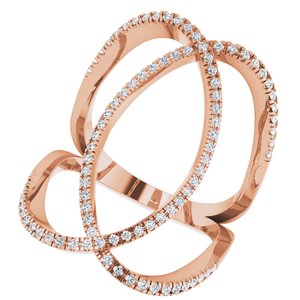 14K Rose 3/8 CTW Natural Diamond Ring - BN & CO JEWELRY