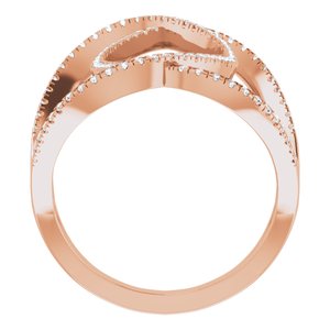 14K Rose 3/8 CTW Natural Diamond Ring - BN & CO JEWELRY