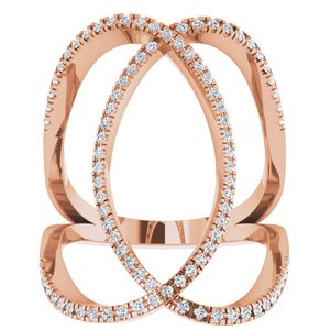 14K Rose 3/8 CTW Natural Diamond Ring - BN & CO JEWELRY