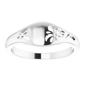 Sterling Silver Pierced Floral-Inspired Ring - BN & CO JEWELRY