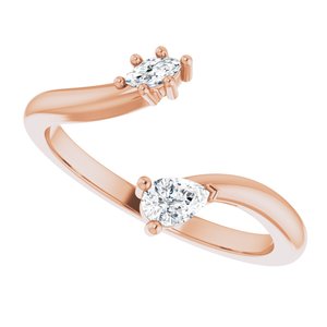 14K Rose 1/5 CTW Diamond Negative Space Ring - BN & CO JEWELRY