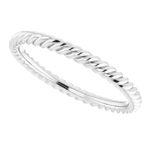 Sterling Silver 2 mm Skinny Rope Band Size 6 - BN & CO JEWELRY