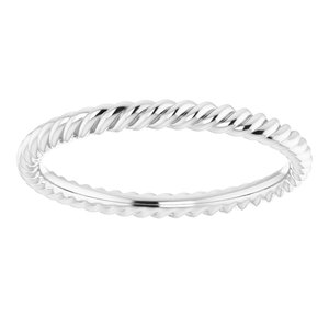 Sterling Silver 2 mm Skinny Rope Band Size 6 - BN & CO JEWELRY