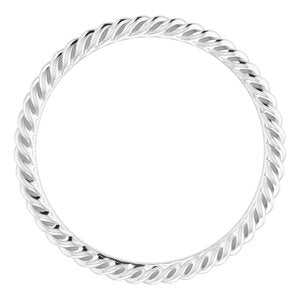 Sterling Silver 2 mm Skinny Rope Band Size 6 - BN & CO JEWELRY