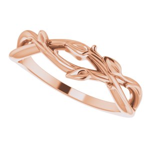 14K Rose Intertwined Leaf Ring - BN & CO JEWELRY