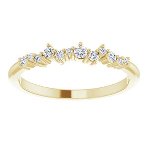 14K Yellow 1/8 CTW Diamond Stackable Ring - BN & CO JEWELRY