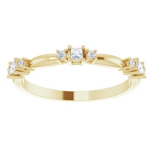 14K Yellow 1/6 CTW Diamond Stackable Ring - BN & CO JEWELRY