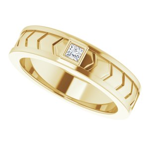 14K Yellow 1/10 CTW Natural Diamond Design Band - BN & CO JEWELRY