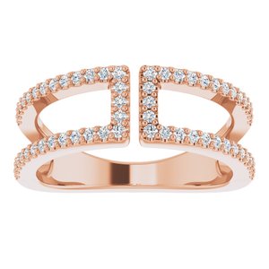 14K Rose 1/3 CTW Natural Diamond Ring - BN & CO JEWELRY