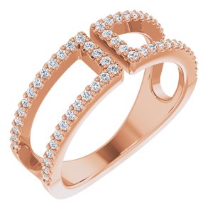 14K Rose 1/3 CTW Natural Diamond Ring - BN & CO JEWELRY