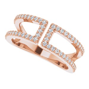 14K Rose 1/3 CTW Natural Diamond Ring - BN & CO JEWELRY