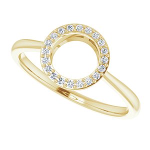 14K Yellow 1/10 CTW Natural Diamond Circle Ring - BN & CO JEWELRY