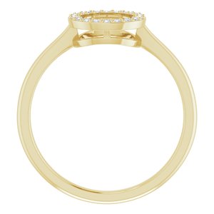 14K Yellow 1/10 CTW Natural Diamond Circle Ring - BN & CO JEWELRY